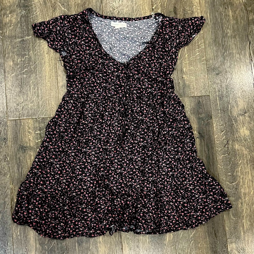 Aeropostale black floral mini dress